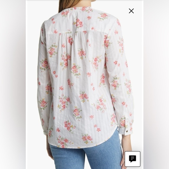 beachlunchlounge Lyzza Floral Print Top- Size Small - Picture 4 of 12